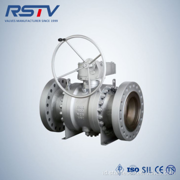 3PC Trunnion Mounted Flange Mengurangi Port Ball Valve